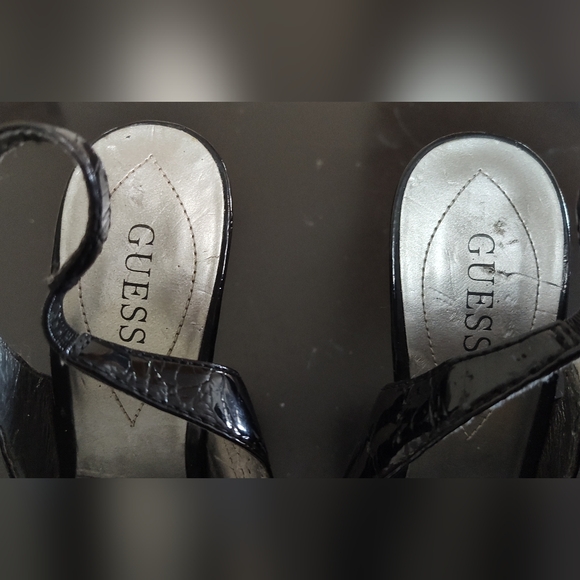 Vintage Guess peep toe slingback heels - Picture 7 of 9
